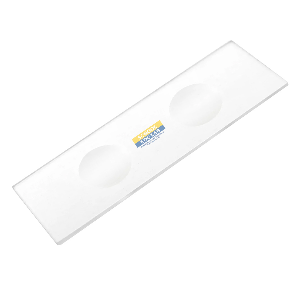 Microscope slide with two depressions